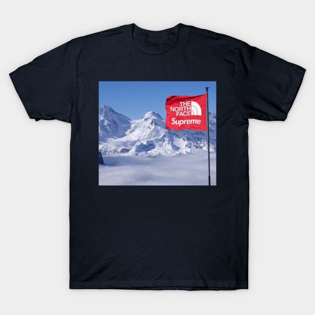 TNFxSupreme fan design T-Shirt by playBoyVetal